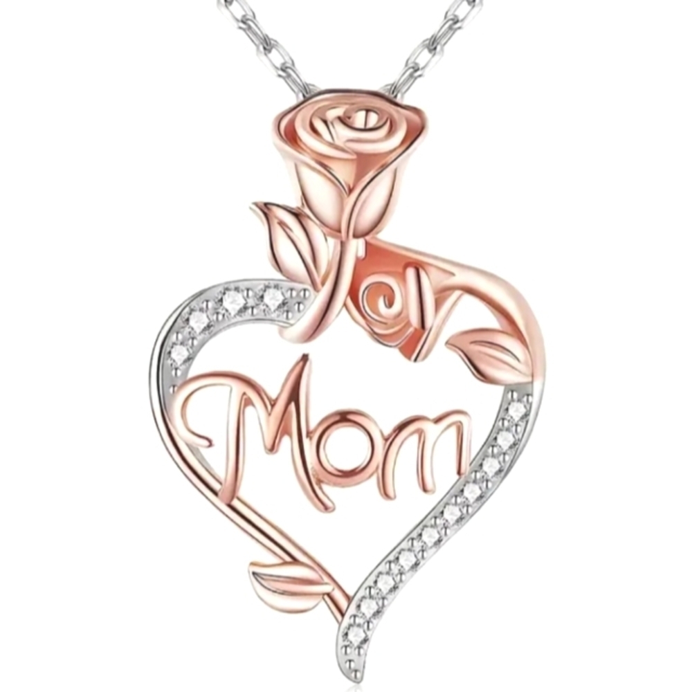 Ladies Beautiful heart shaped mom clavicle necklace